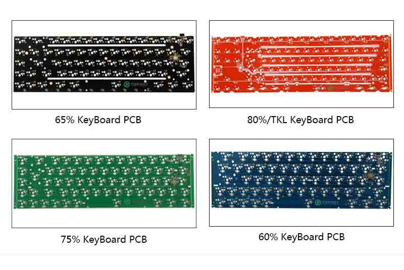 Custom circuit board design service 60l 61key type c smd pcba hot swappable rgb 60% diy 60 percent rgb mechanical keyboard pcb