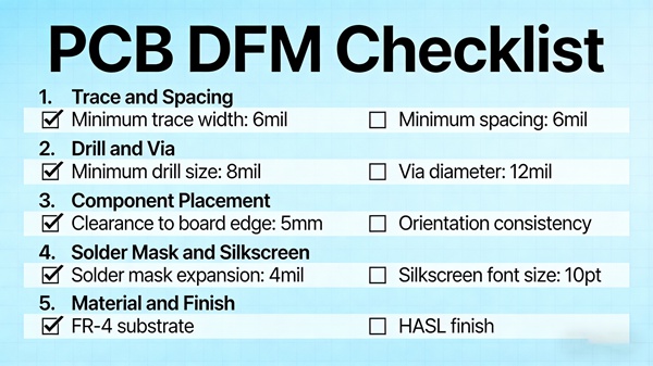 PCB DFM Checklist