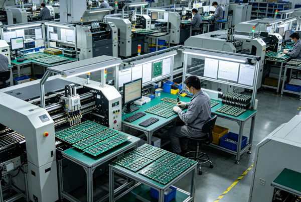 Installation industrielle de fabrication de circuits imprimés