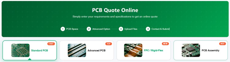 PCB quote page