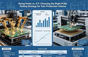 Flying Probe vs. ICT: come scegliere la strategia di collaudo dei circuiti stampati più adatta al proprio volume di produzione